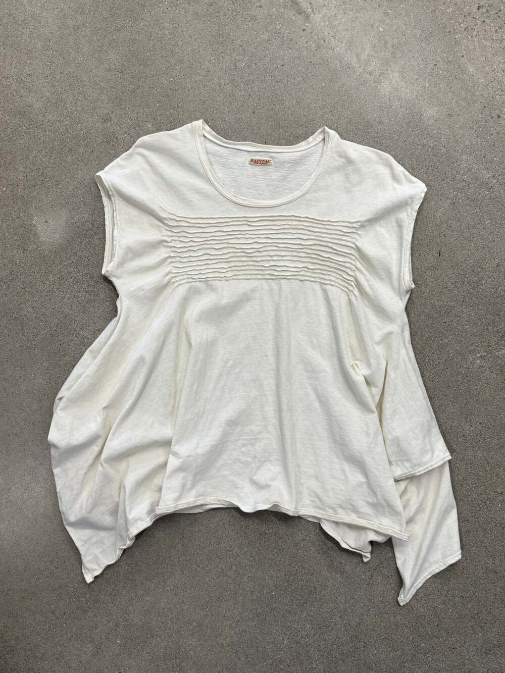Kapital Jersey Knit Border Tuck Tent T-Shirt - S